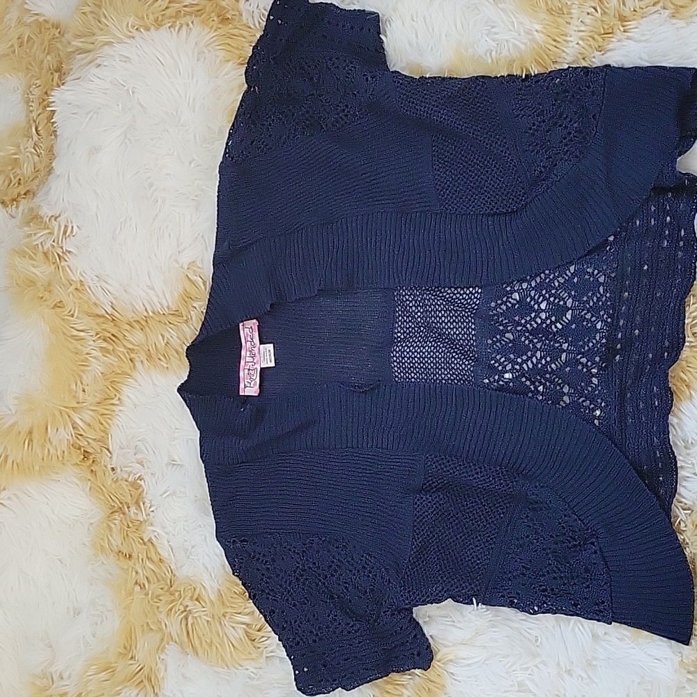 Blue Knitted Cover Up
